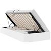 vidaXL Letto contenitore vidaXL, bianco puro, 100 x 190 cm, rivestito in ecopelle