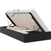 vidaXL Letto contenitore vidaXL, nero, 100 x 190 cm, rivestito in ecopelle