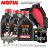 Motul + Hiflo + Ngk Tagliando KAWASAKI Ninja 650 R 2013 2014 2015 2016 (3 7100 10W40 Filtri Candele)