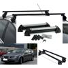 MENABO BARRE PORTATUTTO SAAB 9.5 SW NO RAILS ANNO 1997+PORTASCI 4 PAIA ALLUMINIO 2 SERR