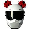 TINAYAUE Decorazione per casco con orecchie di gatto e fiocco nastro, accessorio da donna carino con colla, senza traccia, per monopattini, moto e bicicletta, installazione 1s e resistente al vento