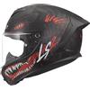 LS2, Casco Moto Integrale RAPID III KAIJU II Black Red White, 3XL