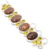 "Fatto a mano" Bracciale in argento sterling 925 fatto a mano con dendrite miele, pietre pre...