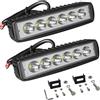 Willpower 2pz Faro LED 160Mm 18W Faretti 12V Impermeabili per Moto Trattore Barca ecc..