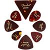 Fender Shape Medley Plettri in celluloide per Chitarra e Basso - Tortoise Shell - Medium - Set di 8