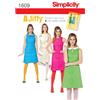 Simplicity Vintage Simplcity cartamodello 1609: Vestito Vintage Anni '60 Jiffy da Donna, Taglia H5, Carta, Bianco, 4-12