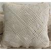 MINDPLUS Federa per cuscino in cotone lavorato a mano all'uncinetto, decorativa, realizzata a mano, 40 x 40 cm, motivo floreale, stile vintage rurale (beige D)