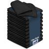 wolk Betriebsausstattung24 Panni in microfibra - 10 pezzi - Dimensioni: 40 x 40 cm - Colore: nero - Materiale: poliestere/poliammide - stracci, panni per la pulizia, panni - bagno, torta, gastronomia