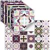 oxiang 24 Pezzi Adesivi Per Piastrelle Vinile Autoadesivi Adesivi Murali Impermeabili Per Cucina Bagno Piastrelle Parete Camino Armadio Decorazione Adesivi,Hz-31,10x10 Cm