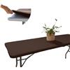 GLOP Copritavolo Rettangolare Marrone 182x76cm con Elastico, Tovaglia Antimacchia, Resistente al Vento, Lavabile, Copritavola Elasticizzati per Tavoli da Giardino, Esterno, Campeggio e Picnic