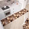 PETTI Artigiani Italiani - Tappeto Cucina Antiscivolo Lavabile in Lavatrice, Passatoia Cucina, Tappeto Cucina Lungo, 52x140 cm, Pane, 100% Made in Italy