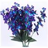 OUKEYI Orchidee artificiali da 68 cm, 8 pezzi, viola, blu, turchese, fiori di canglan artificiali, per bouquet da sposa, ghirlande, centrotavola, decorazione per esterni (blu viola)