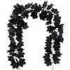 Uhky Ghirlanda di foglie d'acero artificiali autunnali per Halloween, 1,8 m, ghirlanda di foglie di vite finte, decorazione per interni ed esterni, per casa, giardino, festa di nozze (nero)