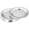 your castle Set di 6 piatti in vetro con elegante bordo in perla, sottobicchieri placcati in argento, Ø 10,5 cm, eleganti sottobicchieri per bicchieri, tazze e decorazioni, protezione antigraffio ed elegante