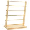 Perfeclan Organizzatore di Supporto a Nastri a 4 Livelli, Porta per Bobine di Nastro in Legno, Cucito-Porta Rocchetto di Filo, Thread Storage Portafilo per Carta da Regalo, Ricamo, Quilting, Negozio (L)