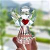 HDCRYSTALGIFTS Statuetta di angelo custode in cristallo da 8,4 cm, ornamenti in vetro per mamma e moglie, fermacarte, decorazione da tavolo, trasparente