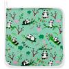 Panini Tessuti Corredo Asilo Tovagliolo con nome Ricamato in puro cotone per la pappa - pranzo - merenda in asilo dimensione 31 x 31 cm Fantasia panda