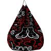 Treer Fodera per Pouf a Sacco, Senza Imbottitura, Poltrona a Sacco per Interni ed Esterni, con Simpatico Motivo a Gattino, Fodera per Pouf a Pera per Adulti e Bambini (100x120cm,Amore Gatto)