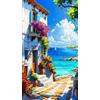 ARTGOTO Diamond Painting Quadrati Adulti Grandi Dimensioni Kit Completo,40x70cm Pittura Diamante Adulti Paesaggi Mare B,Fornito con Diamond Painting Quadrato Accessori per la Decorazione