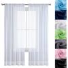 GAIFNAG Tende Finestre Voile, Lino Tende Finestre 50 x 130 cm Termiche Isolanti, Voile Trasparenti con Occhiell Tende Tende Corte Tende Oscuranti per Porta Finestra, Decorazione, Bianco