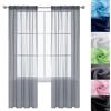 GAIFNAG Tende Finestre Voile, Lino Tende Finestre 70 x 200 cm Morbide Tinta Unita Tenda Isolante, Vari Colori Tende per Interni a Vetro, Tende Cucina con Tasca per Porta Finestra, Decorazione, Grigio Chiaro