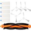Besttoolifes Spazzola laterale di ricambio e filtro aspirapolvere kit compatibile con Rowenta per X-Plorer Serie 20/40/45/50 Robot aspirapolvere, include spazzola principale,