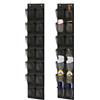 deegbbyi 2 Pezzo Organizer per Scarpe Sopra la Porta, Borsa Portaoggetti Multifunzionale da Appendere, con 14 Tasche e 4 Ganci, per Soggiorno, Camera da Letto, Bagno (Nero)