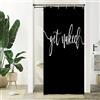 Xiaoterna Tenda da doccia nuda Tenda da bagno nera Estetica moderna del minimalismo bianco e nero Tenda da doccia lavabile in lavatrice resistente alla muffa per la decorazione del bagno 90x180cm