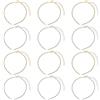 UNICRAFTALE 12 pz 2 Colori 18 cm in Acciaio Inox Cursore Regolabile Bracciali Box Catene Extender Catene Bracciale per Monili Che Fanno Fai da Te, Oro & Colore Acciaio Inossidabile
