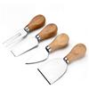 XGzhsa Set di coltelli da formaggio, mini coltelli da formaggio in acciaio inox con manico in legno, per torte, dessert, insalata