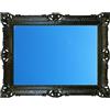 LIGUORO SHOP Specchio Specchiera Con Cornice Rettangolare In Stile Barocco Finto Vintage Shabby Chic cm 86x67 (Nero)