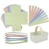 Ideen mit Herz Cesti intrecciati | Carta | per artigianato e intrecci | Nido di Pasqua | Decorazione | Cesto regalo | Imballaggio | 12 cm x 8 cm x 6,5 cm | Confezione da 10 (toni pastello)