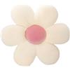 LATRAT 1 cuscino decorativo da 60 cm, in peluche (bianco e rosa)