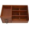 Tyenaza Organizer per Trucchi in Legno, Cassettiera per Gioielli, Organizer per Cassetti in Legno Ecologico 6 Piccole Partizioni per Cosmetici per Forniture per Ufficio