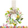 Fyrdyn Corona di Pasqua per Porta | Ghirlanda Appesa Artificiale Decorazione Primaverile,Ornamento Pasquale con,Per Casa Vacanze Festival Raduni Celebrazioni Feste Ingresso Negozi Porta