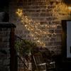 Lights4fun Stella Cometa Illuminata con 125 Micro LED Bianchi Caldi a Pile con Timer Decorazione Natalizia Illuminazione di Natale per Interni ed Esterni