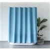 M&W DAS DESIGN Tenda da doccia in tessuto pesante effetto lino di alta qualità resistente alla muffa 100% impermeabile opaco con 12 ganci peso inferiore 180 x 200 cm (larghezza x altezza) turchese