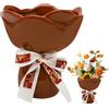 Penbinmall Vaso per fiori colorato, in ceramica, 15 cm, decorazione moderna per soggiorno, decorazione da tavolo, vaso a tulipani, ceramica, marrone