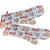 SPOTTED DOG GIFT COMPANY - Guanti da forno con motivo gatti - resistente al calore - idee regalo per donna e cuochi - 2 pezzi