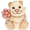 THUN, Soprammobile Quokka Lei con Fiore in Ceramica Decorata a Mano, Versione Piccolo, Linea Baby, 5x4.6x5.6 cm h