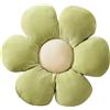 LATRAT 1 cuscino decorativo da 60 cm, in peluche (verde e bianco)