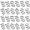 Natuce 24PCS Ganci per tende a 4 punte, Ganci per Tende, Arricciatura a piega fissa, Gancio da Tende, Gancio Tenda Metallo