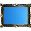 LIGUORO SHOP Specchio Specchiera Con Cornice Rettangolare In Stile Barocco Finto Vintage Shabby Chic cm 86x67 (Nero/Oro)