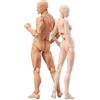 Sonhomay 2 pezzi Manichino Artisti Disegno Figura Stop Motion con Giunti Modello Corpo Umano per Schizzi Pittura Decorazione Maschio e Femmina