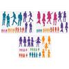 FINGERINSPIRE Set di 3 stencil per pittura di figure umane, 21 x 29,7 cm, in PET, figure maschili e femminili, stencil da parete riutilizzabili