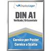 DisplayLager - Cornice a Scatto da 25 mm, Profilo in Alluminio e Disco di Protezione antiriflesso e Materiale di Fissaggio (A1, Argento)