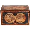Birendy Baule 1622, mappa del mondo, scrigno del tesoro in legno rivestito in ecopelle (misura XXL 59 x 36 x 33 cm)