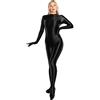 SOFSOT Bodysuit Completo Lucido da Donna Costume da Bagno a Pezzo Unico Con Cerniera Posteriore Lucido