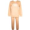 RAGNO Pigiama Donna Caldo Cotone Interlock Invernale Collo Serafino Polsino Sia alla Maglia Che Il Pantalone Articolo DN94NQ, 889 Almost Apricot, Taglia 48