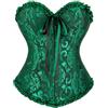 KUOSE Corsetto da donna nero bustino modellante overbust top taglie forti S-6XL, Nero verde, 8-10